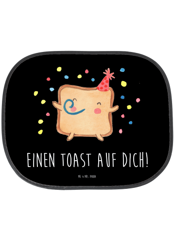 Mr. & Mrs. Panda Sonnenschutz Toast Party mit Spruch in Schwarz