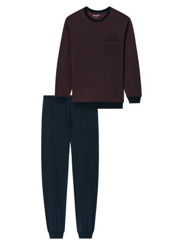 Schiesser Schlafanzug Comfort Essentials in rotbraun
