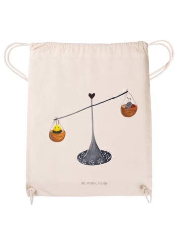 Mr. & Mrs. Panda Beutel Sternzeichen Waage ohne Spruch in Creme