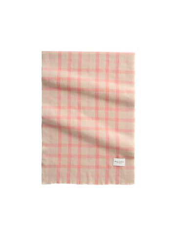 Marc O'Polo Karierter Wollschal in Medium Pink