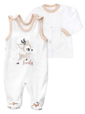 Baby Sweets 2tlg Set Strampler + Shirt Lovely Deer in beige weiß