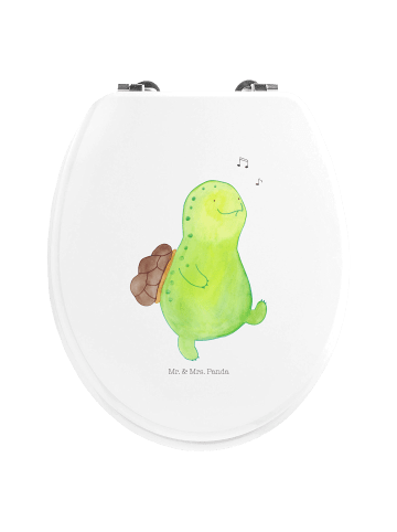 Mr. & Mrs. Panda WC Brille Schildkröte Pfeifen ohne Spruch in Weiß