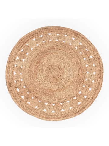 KADIMA DESIGN Jute Teppich Boho wendbar in Natur