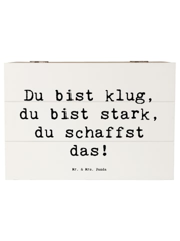 Mr. & Mrs. Panda Kiste Spruch Erster Schultag Motivation mit Spruch in Weiß