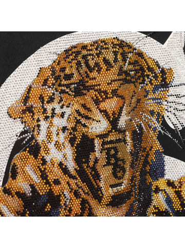 Roberto Geissini Tiger T-Shirt Schwarz Unisex