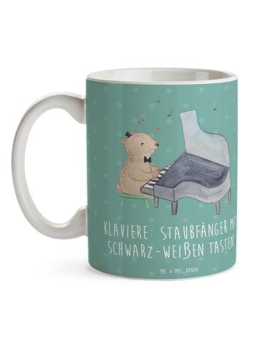 Mr. & Mrs. Panda Coffee Mug Klavier Staubfänger mit Spruch in Meeresbrise