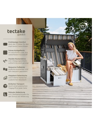 tectake 2-Sitzer mit Polster, verstellbar, inkl. Schutzhülle