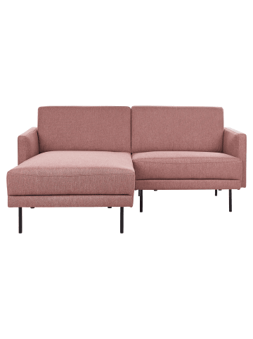 Beliani Ecksofa BREDA in Rosa/Schwarz - (W) 192 x (H) 85 x (L) 155 cm
