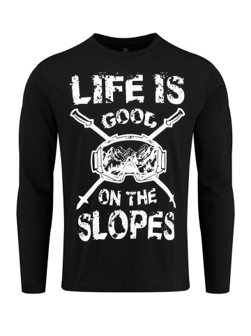 KEY LARGO Longsleeve 'Slopes' in schwarz