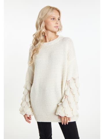 IZIA Damen Pullover in Wollweiss