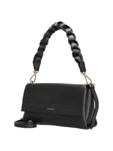 COCCINELLE Boheme Grana Double - Umhängetasche 26 cm (noir, cognac) in noir/cognac