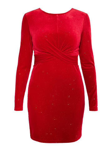 faina Glitzerndes Samtkleid in Rot