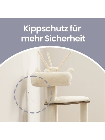 Feandrea Kratzbaum Hains in Greige - (B)50 x (H)140 x (T)57.5 cm