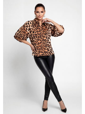 faina Women Shirt in brown leo