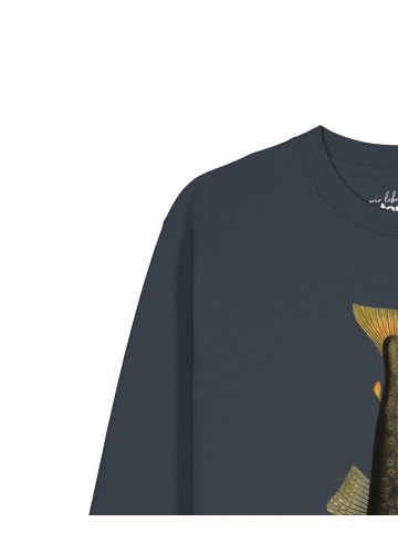 wat? Apparel Sweatshirt Forelle in India Ink Grey
