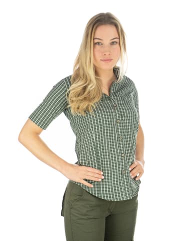 Tom Collins Bluse Punap in dunkelgrün