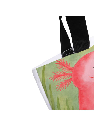 Mr. & Mrs. Panda Reisetasche Axolotl Glücklich Design mit Spruch in Weiß