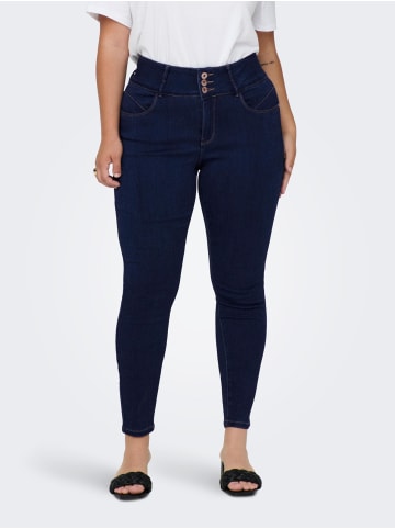 ONLY Carmakoma Skinny Fit Jeans High Waist Übergrößen Denim CARANNA in Dunkelblau