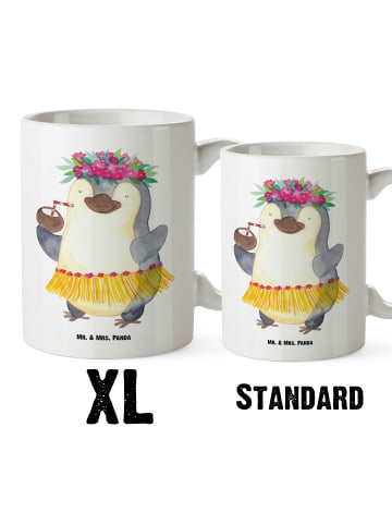 Mr. & Mrs. Panda Henkeltasse Pinguin Kokosnuss ohne Spruch in Weiß