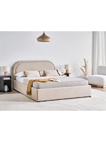 Beliani Doppelbett QUILLIEN in Beige - (W) 152 x (H) 91 x (L) 217 cm
