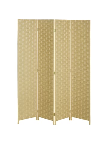 HOMCOM Paravent-159,5L x 1,6B x 169,5H cm-Braun
