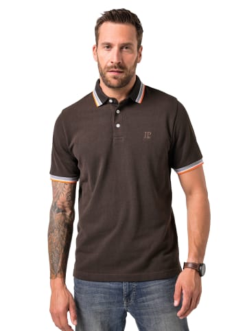 JP1880 Poloshirt in dunkelbraun