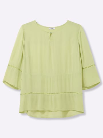 sheego 3/4-Arm-Bluse in pistazie