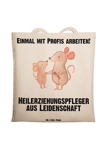 Mr. & Mrs. Panda Strandtasche Heilerziehungspfleger Leidenschaft... in Creme