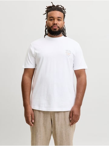 JACK & JONES PLUS Langarm-T-Shirt in Bright White