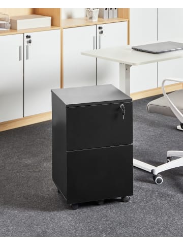 Beliani Büroschränke JOHNSON in Schwarz - (W) 40 x (H) 62 x (L) 40 cm