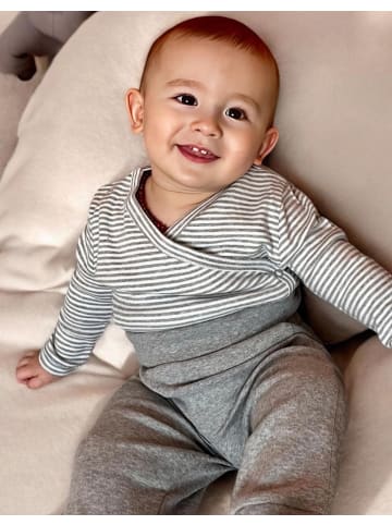 OrganicEra Baby Wickel-Langarmbody in Grey Melange
