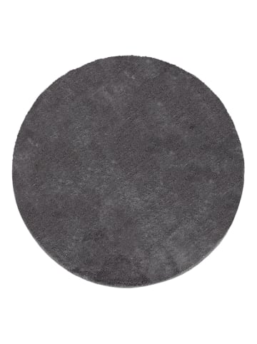 KADIMA DESIGN Teppich Kurzflor waschbar Unifarben Wohnzimmer in Anthrazit