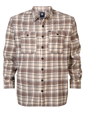Petrol Industries Karierte Hemd Plus Size Southeast in Braun