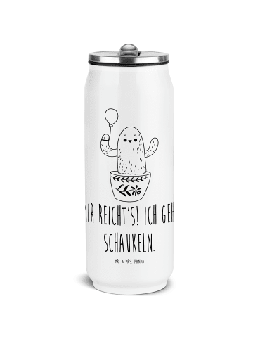 Mr. & Mrs. Panda Wasserflasche Kaktus Luftballon mit Spruch in Weiß