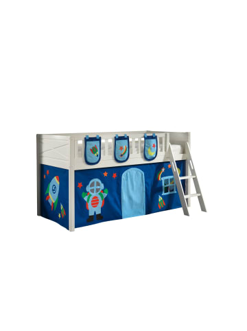 58 aufm Kessel KINDERBETT Karyl 208x114x135 Massivholz Weiß Textilset Astro 3