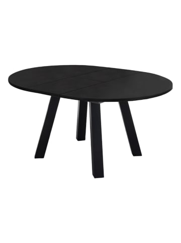 58 aufm Kessel ESSTISCH Rund ausziehbar Edda 3 130 x 130 x 78 Küchentisch Schwarzstahl