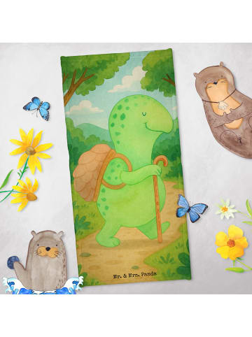 Mr. & Mrs. Panda sporthandtuch Schildkröte Wanderer Design ohne ... in Gelb Pastell