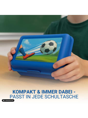 elasto Vorratsdose "School-Box" 1100 ml in blau - mit Motiv