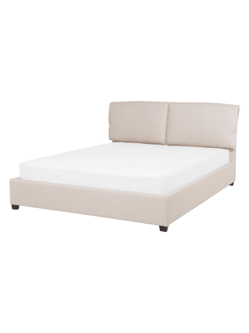 Beliani 10-tlg Doppelbett BELFORT in Beige/Braun