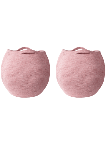Beliani 2er-Set Korb PANJGUR in Rosa