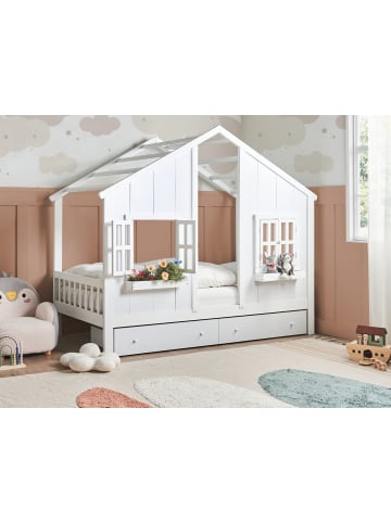 Beliani Kinderbett TRAPPES in Weiß - (W) 205 x (H) 175 x (L) 97 cm