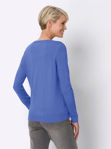 Sieh an! Rundhals-Pullover in bleu