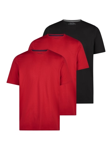 Redmond T-Shirt Basic in Rot / schwarz