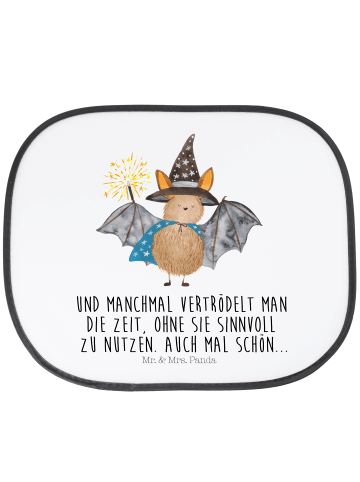Mr. & Mrs. Panda Sonnenschutz Auto Fledermaus Zauberer mit Spruch in Weiß