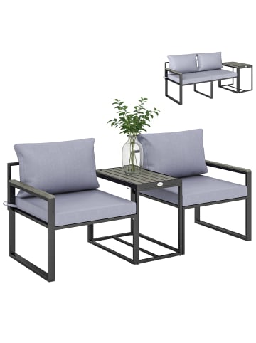 Outsunny Balkonmöbel Set,63L x 64B x 63H cm,Grau