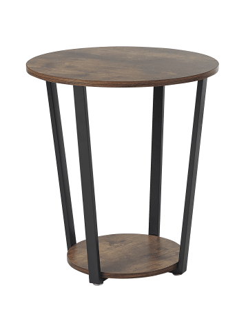 Beliani Beistelltisch ORICK in Braun/Schwarz - (W) 50 x (H) 57 x (L) 50 cm