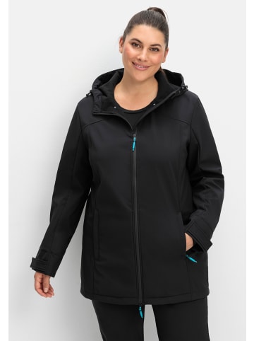 sheego Softshelljacke in schwarz