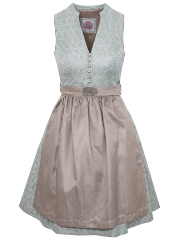 MarJo Dirndl EDEN in eisblau-taupe