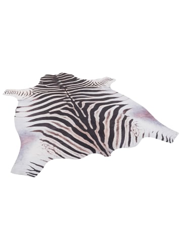 Pergamon Kunstfaser Teppich Zebra in schwarz