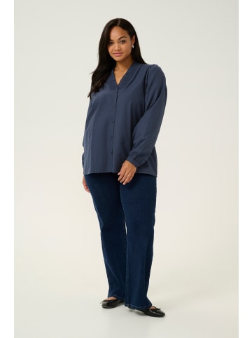 KAFFE curve Langarm-Bluse KCmai Regular fit in Midnight Marine